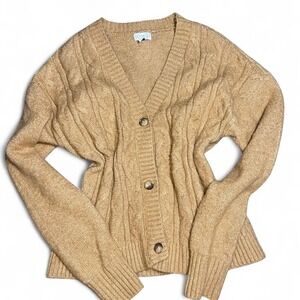Vintage Inspired Olivia Sky camel Knit‎ Cardigan